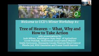 UCD's 2022-23 Winter Workshop #1 - Tree of Heaven - What, Why, and How to Take Action