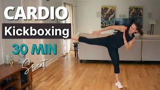 30 MIN Cardio Kickboxing Workout | Get ready to SWEAT! At HOME | No Equipment | BURN FAT