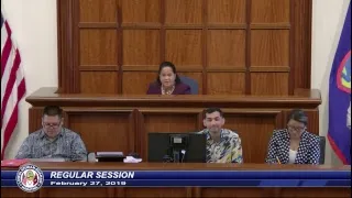 35th Guam Legislature Regular Session February 27, 2019 2pm
