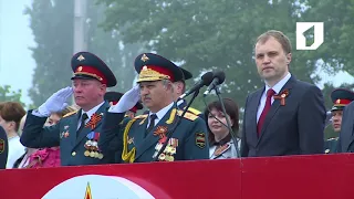 Transnitrian & Russian Anthem Victory Day Parade in Tiraspol 2016