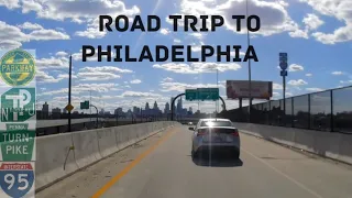 Road Trip to Philadelphia via Garden State Parkway, NJ Turnpike/Delaware Expressway (I-95) [4k]