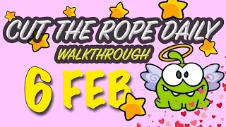 Cut The Rope Daily February 6 | #walkthrough  | #10stars | #solution