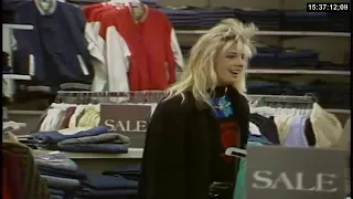 Shopping for clothes at a mall in 1989