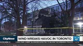 Wind storm leaves path of destruction in Toronto