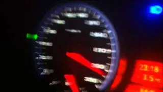 Alpina B5S accelerating to 330 km/h on Autobahn A7(no restrictions) at night