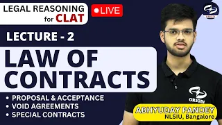 Law of Contracts L-2 | Legal Reasoning for clat 2025 Preparation | Abhyuday Pandey | NLSIU Bnagalore