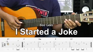 I Started a Joke – Bee Gees - Fingerstyle Guitar Tutorial + TAB & Lyrics