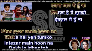 Main hoon na | clean karaoke with scrolling lyrics