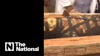 Egypt unveils a trove of ancient sarcophagi