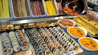 Yummy and Popular!! BEST 4 Koreans’ Favorite Food Gimbap Making - Korean Street Food