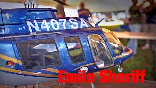 Emile Sheriff flying Scale Bell 407 at IRCHA Scale Contest 2019