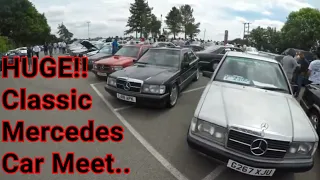 Huge Classic Mercedes Benz Car Meet