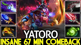 YATORO [Slark] Monster Late Game Insane 67 Min Comeback Dota 2