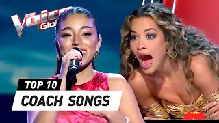 Coaches in SHOCK when hearing their OWN SONGS on The Voice