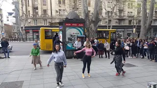 Tbilisi 14.04.2019 Грузинские танцы на Руставели - 2. Georgian dance video 2