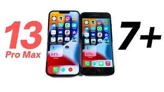 iPhone 13 Pro Max vs iPhone 7 Plus Speed Test!