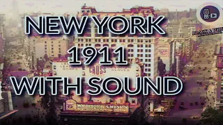 A Trip Through New York City  1911  [Color] [4K 60fps]- What Happened In New York in 1911?