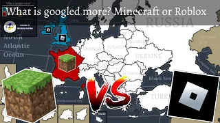 What is googled more? Minecraft or Roblox