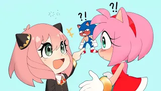 Sonic & Amy Conocen a Anya (Spy X Family) | Sonic Cómic-Dub | Legacy of CHAOS