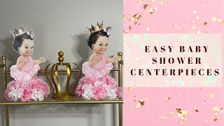 Dollar Tree DIY Baby Shower Centerpiece | Princess Theme