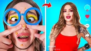 ¡De NERD a POPULAR! Cambio de imagen total usando hacks virales y gadgets de TikTok