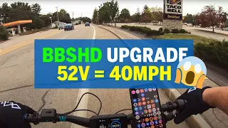 Bafang BBSHD mid-motor eBike upgrade 52V hits 40mph!!!