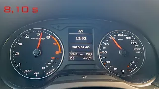 Audi A3 Sportback 2018 1.5TFSI 150 hp acceleration 0-100 km/h
