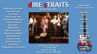 Dire Straits — 1985-OCT-06 — Second night in Boston [audio only]