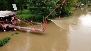 Hochwasser in Hohenau/March 22. Juni 2020 - Marchbrücke gesperrt - 4K