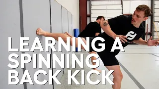 Learning a Spinning Back Kick from Black Belt Sensei Seth