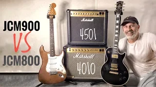 JCM800 Vs JCM900 Comparing 2 Classic Marshall Combos with LES PAUL and STRAT!