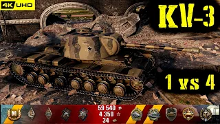 World of Tanks KV-3 Replay - 9 Kills 3.4K DMG(Patch 1.6.1)