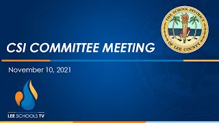 CSI Committee Meeting: November 10, 2021