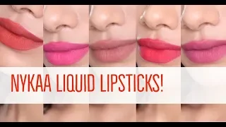 NYKAA MATTE TO LAST LIQUID LIPSTICKS | SWATCHES & REVIEW | Malvika Sitlani