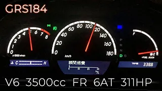 (GRS184) CROWN ATHLETE  acceleration test,cruise engine RPM. (TOYOTA)