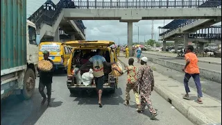 Driving from Mile 2 to Okoko Lagos Nigeria