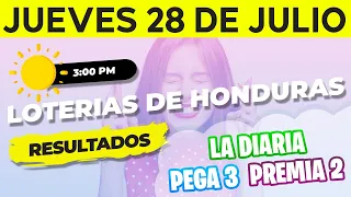 Sorteo 3PM Loto Honduras, La Diaria, Pega 3, Premia 2, Jueves 28 de Julio del 2022 | Ganador 😱🤑💰💵