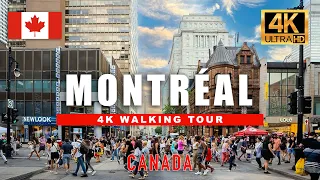 Street Life in Montreal: Walking Tour of St. Catherine Street [4K Ultra HDR/60fps]