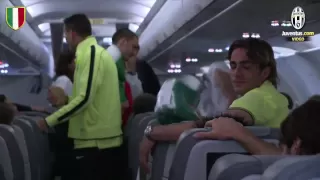 The Scudetto champions, Juventus fly home to Turin