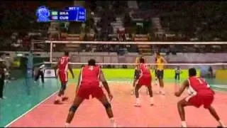 1 SET BRASIL 3X1 CUBA SEMIFINAL WORLD LEAGUE 2010