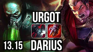 URGOT vs DARIUS (TOP) | Rank 4 Urgot, 900+ games, 6/1/2, 1.0M mastery | EUW Grandmaster | 13.15