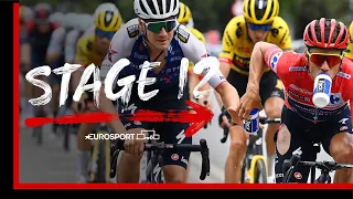 Evenepoel recovers from crash as Carapaz wins the stage | 2022 Vuelta a España - Stage 12 Highlights