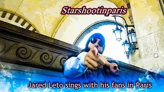 Jared Leto sings with his fans in Paris 2018