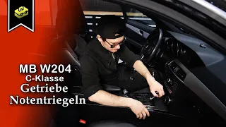 Mercedes Benz C-Klasse W204 Getriebenotentriegelung | transmission emergency release | VitjaWolf
