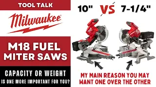 Milwaukee M18 Fuel Miter Saws / Helping You Choose if you need the 10" or 7-1/4" #tools #milwaukee