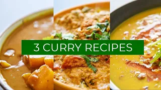 3 easy plantbased Curry Recipes to SPICE UP YOUR WEEK!