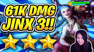 *61K DMG* JINX 3 ⭐⭐⭐ NUKES THE ENEMY TFT SET 6 Guide RANKED I Teamfight Tactics 11.24b emilyywang