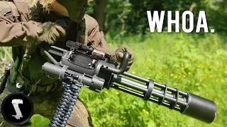 Possibly The Most Painful Airsoft Gun in Existence (3000 RPM Minigun)