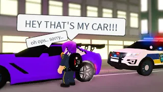 This Guy Stole My Car While I Was On Duty... Police Chase Ends In ARREST! (Roblox)