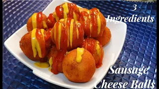 SAUSAGE CHEESE BALLS | 3 ING. SAUSAGE CHEESE BALL